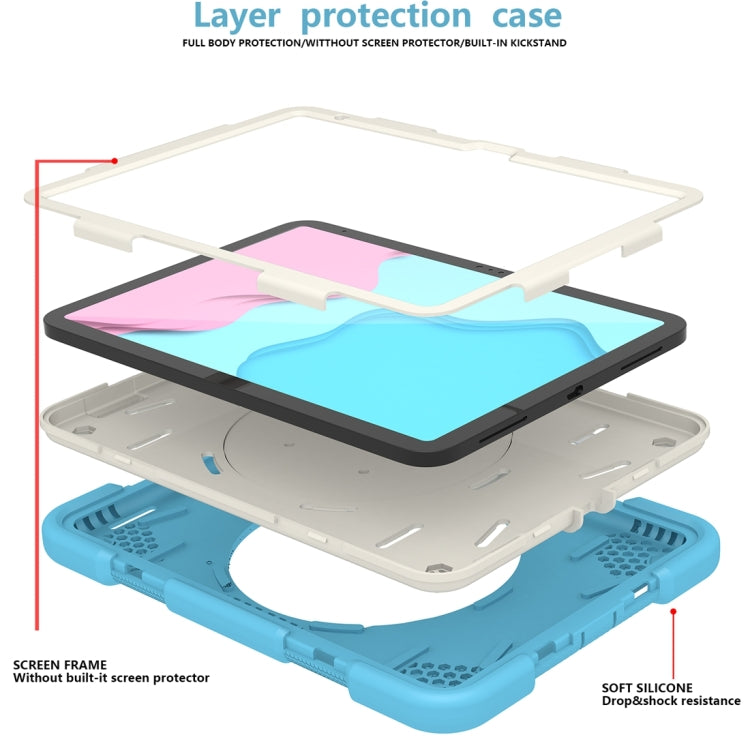 For iPad 2025 / 2022 360 Rotation PC+Silicone Tablet Case(Sky Blue) - iPad 2025 / 2022 Cases by buy2fix | Online Shopping UK | buy2fix