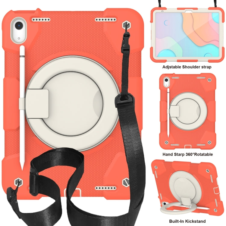 For iPad 2025 / 2022 360 Rotation PC+Silicone Tablet Case(Coral Orange) - iPad 2025 / 2022 Cases by buy2fix | Online Shopping UK | buy2fix