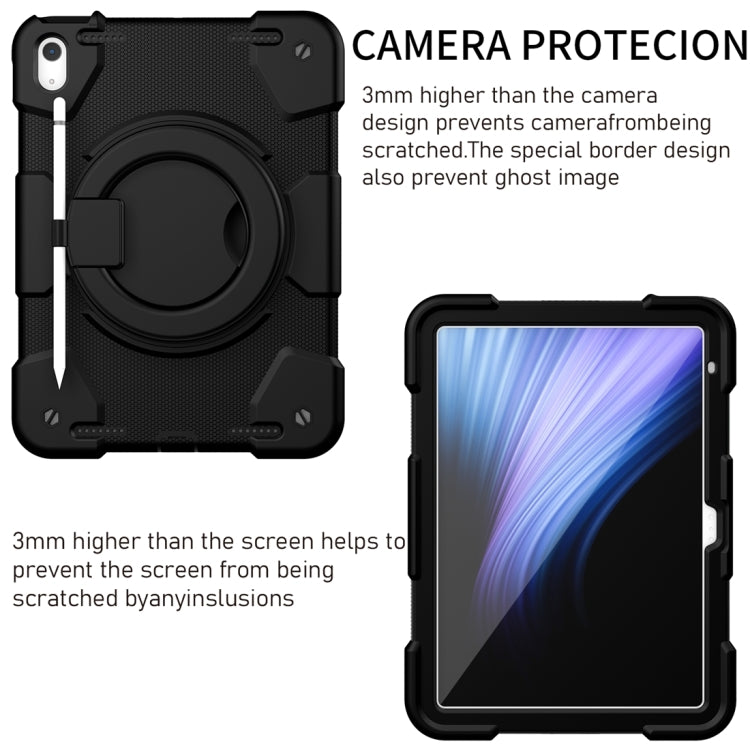 For iPad 2025 / 2022 360 Rotation PC+Silicone Tablet Case(Black) - iPad 2025 / 2022 Cases by buy2fix | Online Shopping UK | buy2fix