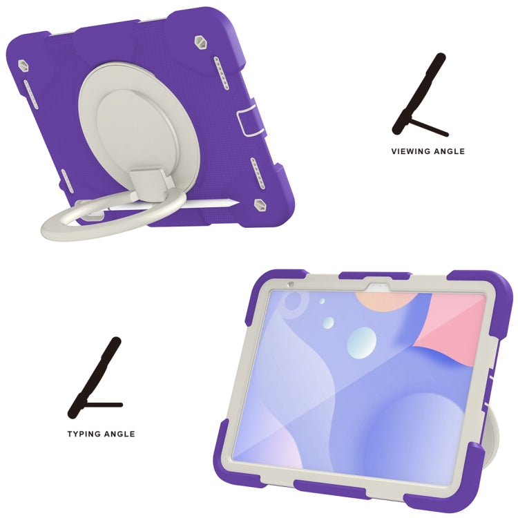 For iPad 2025 / 2022 360 Rotation PC+Silicone Tablet Case(Catharanthus Roseus) - iPad 2025 / 2022 Cases by buy2fix | Online Shopping UK | buy2fix