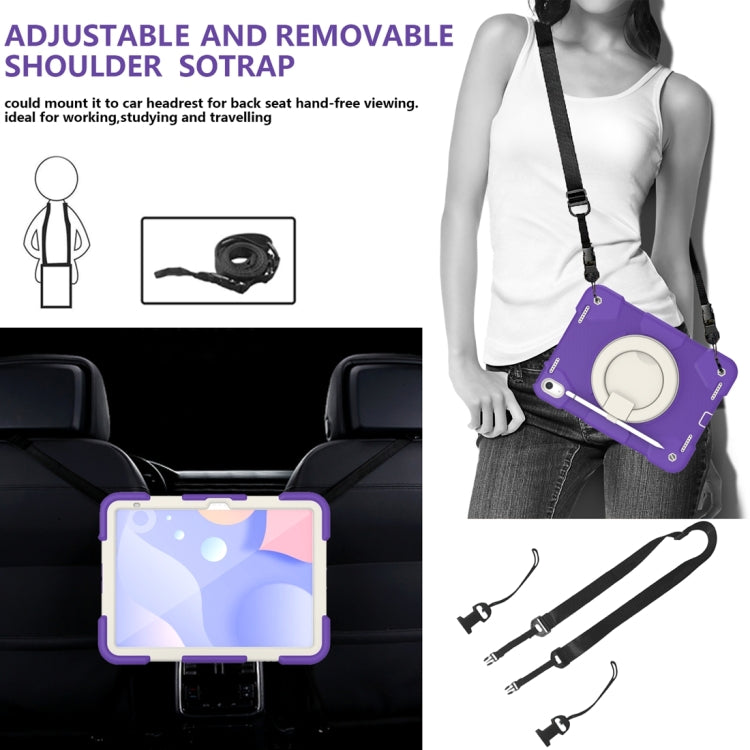 For iPad 2025 / 2022 360 Rotation PC+Silicone Tablet Case(Catharanthus Roseus) - iPad 2025 / 2022 Cases by buy2fix | Online Shopping UK | buy2fix