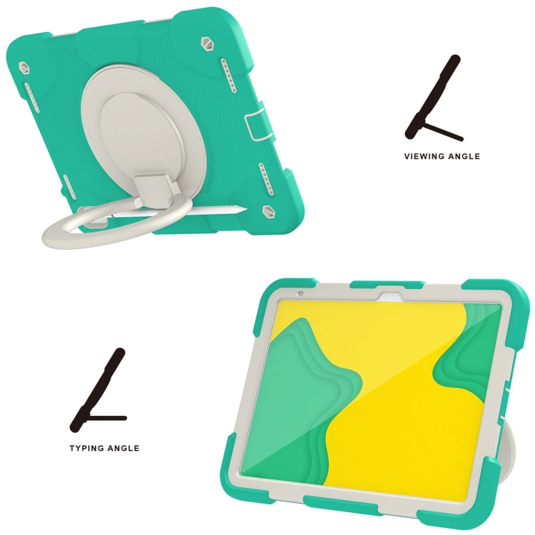 For iPad 2025 / 2022 360 Rotation PC+Silicone Tablet Case(Mint Green) - iPad 2025 / 2022 Cases by buy2fix | Online Shopping UK | buy2fix
