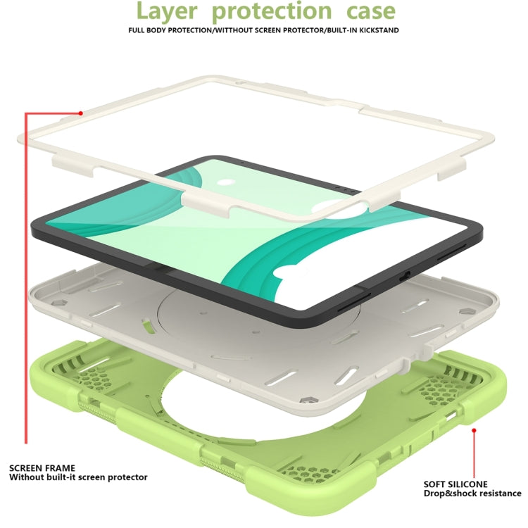 For iPad 2025 / 2022 360 Rotation PC+Silicone Tablet Case(Matcha Green) - iPad 2025 / 2022 Cases by buy2fix | Online Shopping UK | buy2fix