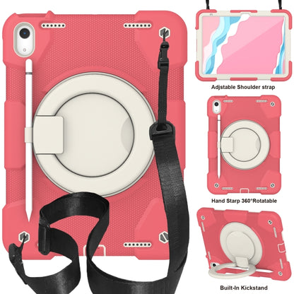 For iPad 2025 / 2022 360 Rotation PC+Silicone Tablet Case(Begonia Red) - iPad 2025 / 2022 Cases by buy2fix | Online Shopping UK | buy2fix