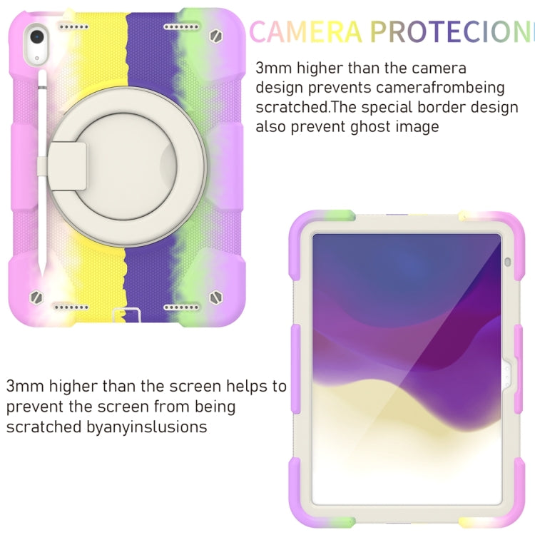 For iPad 2025 / 2022 360 Rotation PC+Silicone Tablet Case(Colorful Purple) - iPad 2025 / 2022 Cases by buy2fix | Online Shopping UK | buy2fix