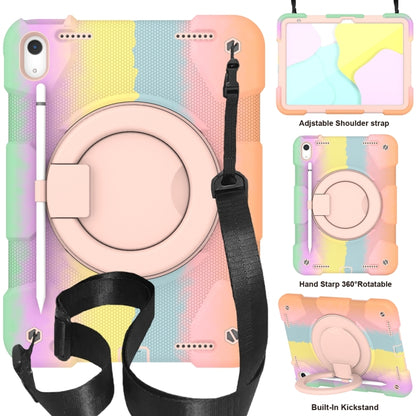 For iPad 2025 / 2022 360 Rotation PC+Silicone Tablet Case(Colorful Rose Gold) - iPad 2025 / 2022 Cases by buy2fix | Online Shopping UK | buy2fix