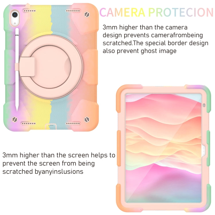 For iPad 2025 / 2022 360 Rotation PC+Silicone Tablet Case(Colorful Rose Gold) - iPad 2025 / 2022 Cases by buy2fix | Online Shopping UK | buy2fix