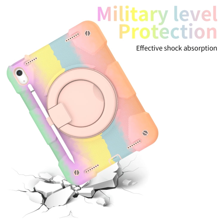 For iPad 2025 / 2022 360 Rotation PC+Silicone Tablet Case(Colorful Rose Gold) - iPad 2025 / 2022 Cases by buy2fix | Online Shopping UK | buy2fix