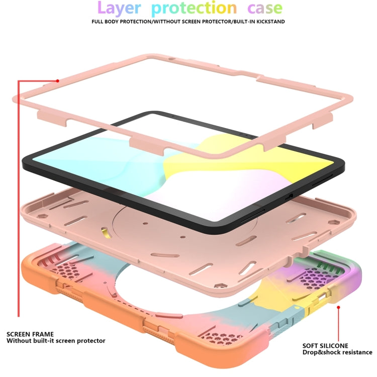 For iPad 2025 / 2022 360 Rotation PC+Silicone Tablet Case(Colorful Rose Gold) - iPad 2025 / 2022 Cases by buy2fix | Online Shopping UK | buy2fix