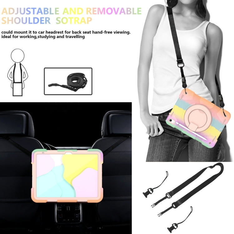 For iPad 2025 / 2022 360 Rotation PC+Silicone Tablet Case(Colorful Rose Gold) - iPad 2025 / 2022 Cases by buy2fix | Online Shopping UK | buy2fix