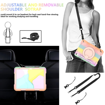 For iPad 2025 / 2022 360 Rotation PC+Silicone Tablet Case(Colorful Rose Gold) - iPad 2025 / 2022 Cases by buy2fix | Online Shopping UK | buy2fix
