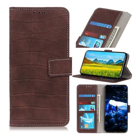 For Samsung Galaxy A54 5G Magnetic Crocodile Texture Horizontal Flip Leather Phone Case(Brown)