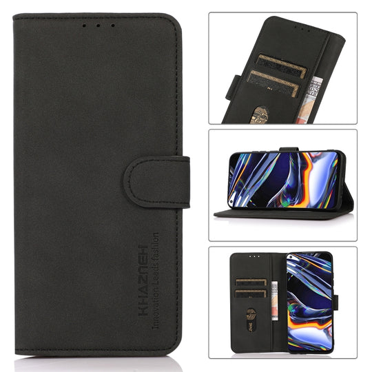 For Samsung Galaxy A54 5G KHAZNEH Matte Texture Leather Phone Case(Black)