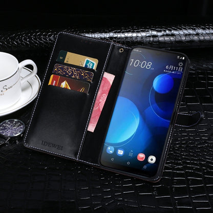 For HTC Desire 19 Plus idewei Crocodile Texture Horizontal Flip Leather Case with Holder & Card Slots & Wallet(Dark Blue) - More Brand by idewei | Online Shopping UK | buy2fix