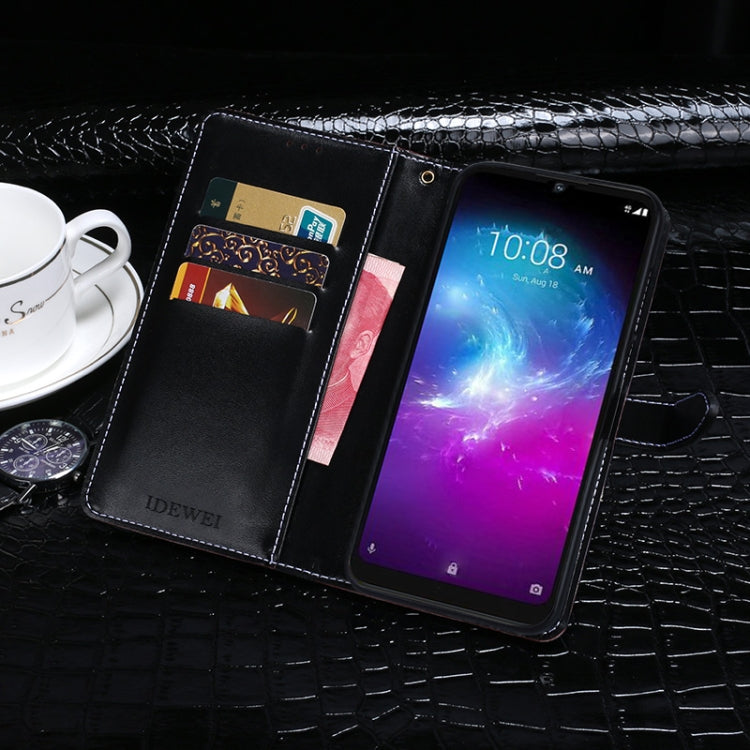 For ZTE Blade A5 2020 idewei Crocodile Texture Horizontal Flip Leather Case with Holder & Card Slots & Wallet(Dark Blue) - ZTE Cases by idewei | Online Shopping UK | buy2fix