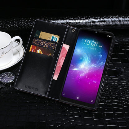 For ZTE Blade A5 2020 idewei Crocodile Texture Horizontal Flip Leather Case with Holder & Card Slots & Wallet(Dark Blue) - ZTE Cases by idewei | Online Shopping UK | buy2fix