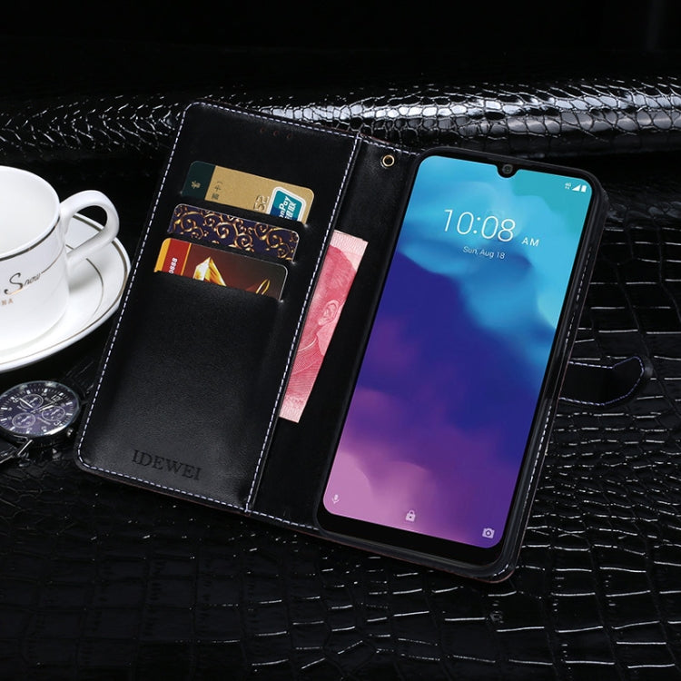 For ZTE Blade A7 2020 idewei Crocodile Texture Horizontal Flip Leather Case with Holder & Card Slots & Wallet(Black) - ZTE Cases by idewei | Online Shopping UK | buy2fix