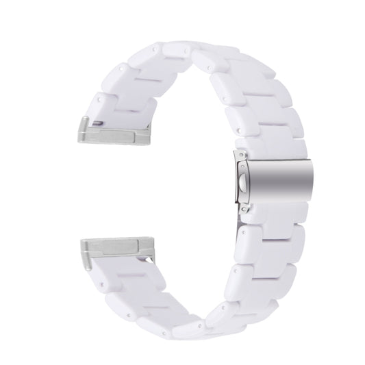 For Fitbit Versa 3 / Sense Universal Resin Watch Band(White) by buy2fix