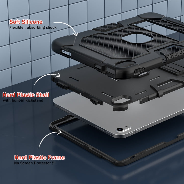 For iPad 2025 / 2022 Contrast Color Robot Silicone + PC Tablet Protective Case(Black) - iPad 2025 / 2022 Cases by buy2fix | Online Shopping UK | buy2fix