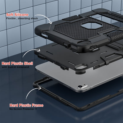 For iPad 2025 / 2022 Contrast Color Robot Silicone + PC Tablet Protective Case(Black) - iPad 2025 / 2022 Cases by buy2fix | Online Shopping UK | buy2fix