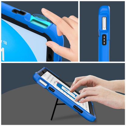 For iPad 2025 / 2022 Contrast Color Robot Silicone + PC Tablet Protective Case(Dark Blue Black) - iPad 2025 / 2022 Cases by buy2fix | Online Shopping UK | buy2fix