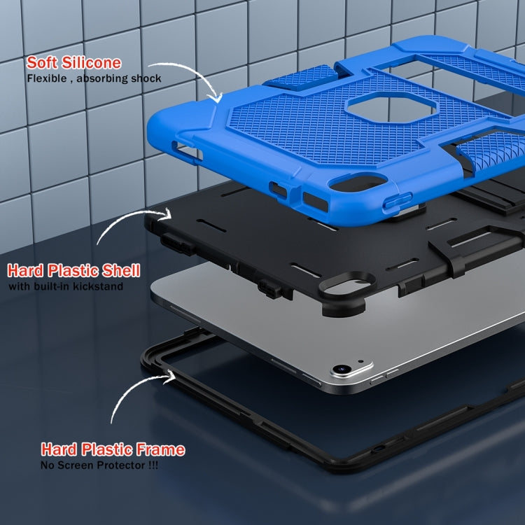 For iPad 2025 / 2022 Contrast Color Robot Silicone + PC Tablet Protective Case(Dark Blue Black) - iPad 2025 / 2022 Cases by buy2fix | Online Shopping UK | buy2fix