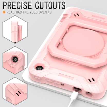 For Amazon Kindle Fire 7 2022 Silicone + PC Bracelet Holder Tablet Case(Rose Gold) - Amazon by buy2fix | Online Shopping UK | buy2fix