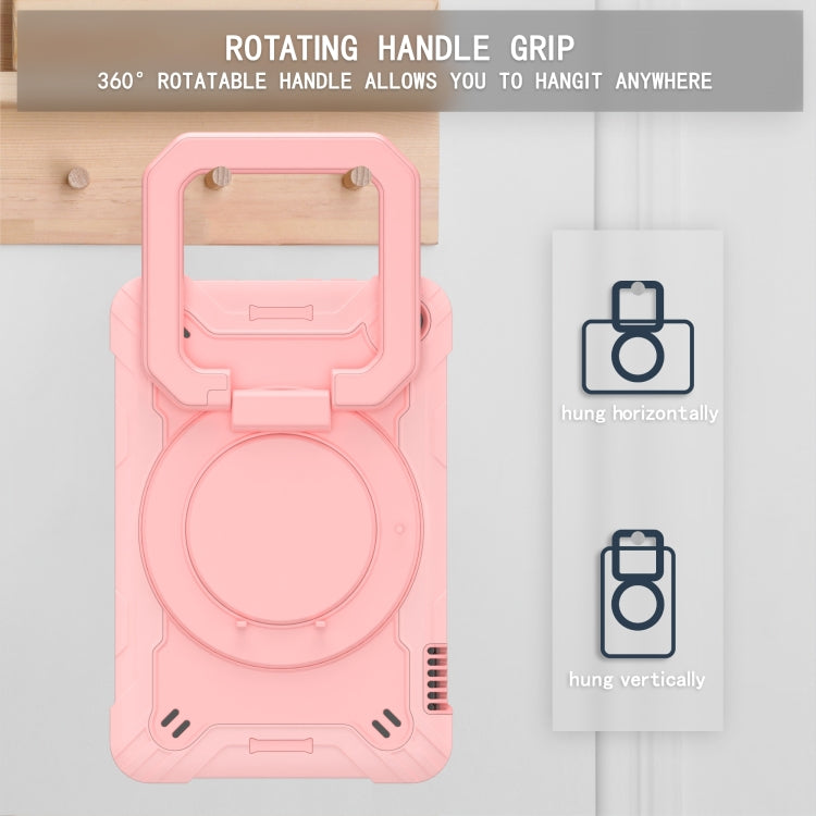 For Amazon Kindle Fire 7 2022 Silicone + PC Bracelet Holder Tablet Case(Rose Gold) - Amazon by buy2fix | Online Shopping UK | buy2fix