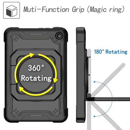 For Amazon Kindle Fire 7 2022 Silicone + PC Bracelet Holder Tablet Case(Black) - Amazon by buy2fix | Online Shopping UK | buy2fix