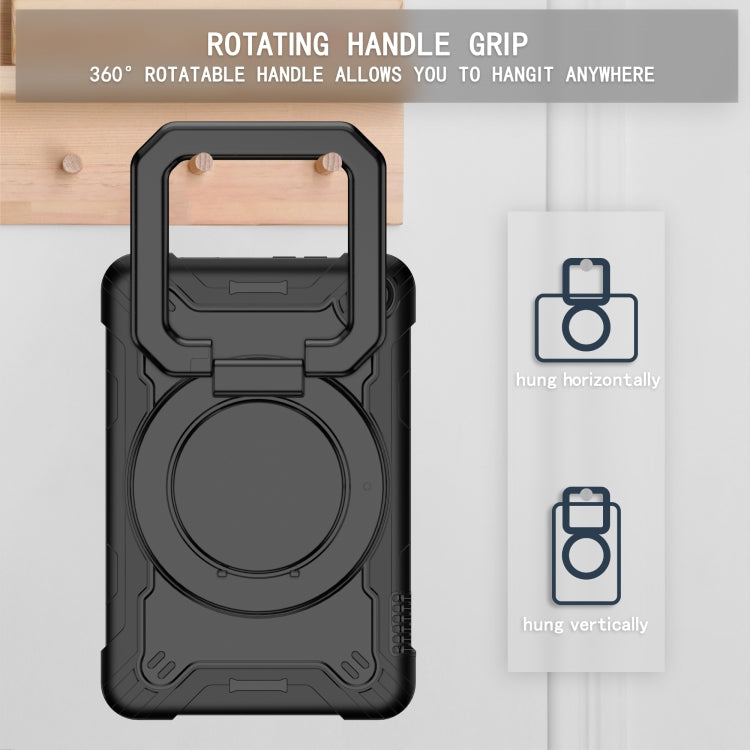 For Amazon Kindle Fire 7 2022 Silicone + PC Bracelet Holder Tablet Case(Black) - Amazon by buy2fix | Online Shopping UK | buy2fix