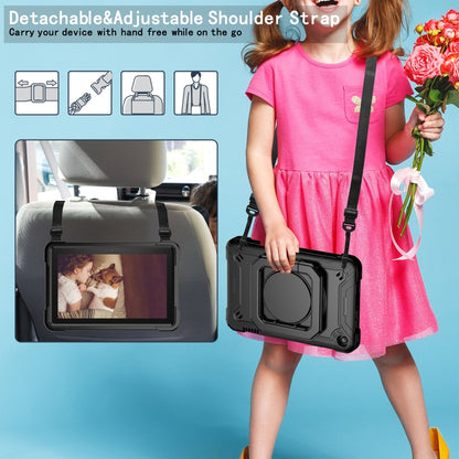 For Amazon Kindle Fire 7 2022 Silicone + PC Bracelet Holder Tablet Case(Black) - Amazon by buy2fix | Online Shopping UK | buy2fix