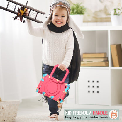 For Amazon Kindle Fire 7 2022 Silicone + PC Bracelet Holder Tablet Case(Camouflage + Rose Red) - Amazon by buy2fix | Online Shopping UK | buy2fix