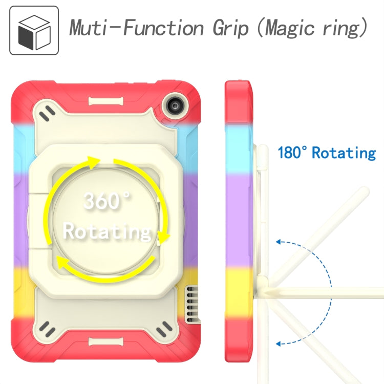 For Amazon Kindle Fire 7 2022 Silicone + PC Bracelet Holder Tablet Case(Bright Red) - Amazon by buy2fix | Online Shopping UK | buy2fix