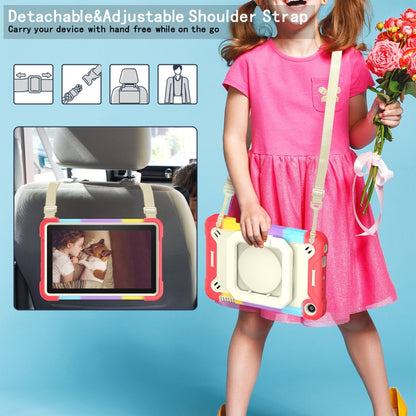 For Amazon Kindle Fire 7 2022 Silicone + PC Bracelet Holder Tablet Case(Bright Red) - Amazon by buy2fix | Online Shopping UK | buy2fix