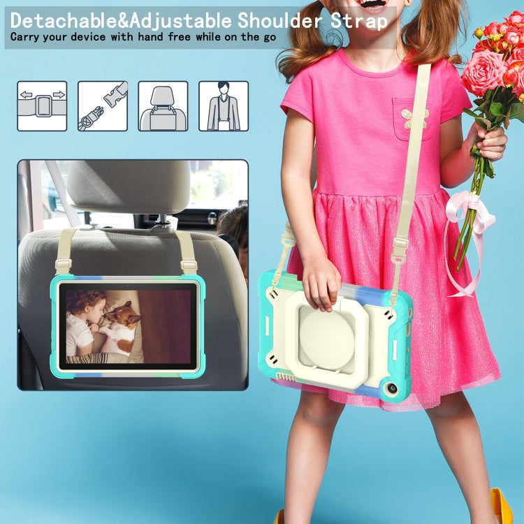 For Amazon Kindle Fire 7 2022 Silicone + PC Bracelet Holder Tablet Case(Bright Green) - Amazon by buy2fix | Online Shopping UK | buy2fix