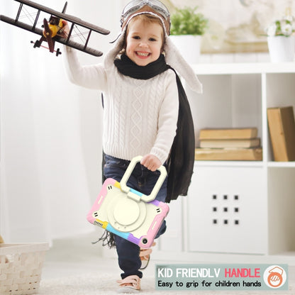 For Amazon Kindle Fire 7 2022 Silicone + PC Bracelet Holder Tablet Case(Bright Pink) - Amazon by buy2fix | Online Shopping UK | buy2fix