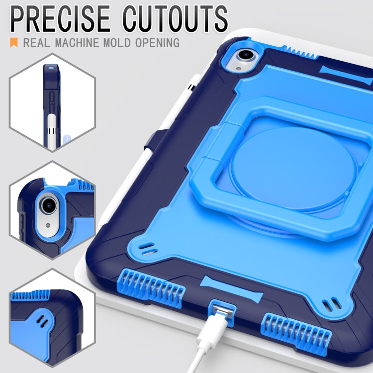 For iPad 2025 / 2022 Silicone + PC Bracelet Holder Tablet Case(Navy Blue + Blue) - iPad 2025 / 2022 Cases by buy2fix | Online Shopping UK | buy2fix