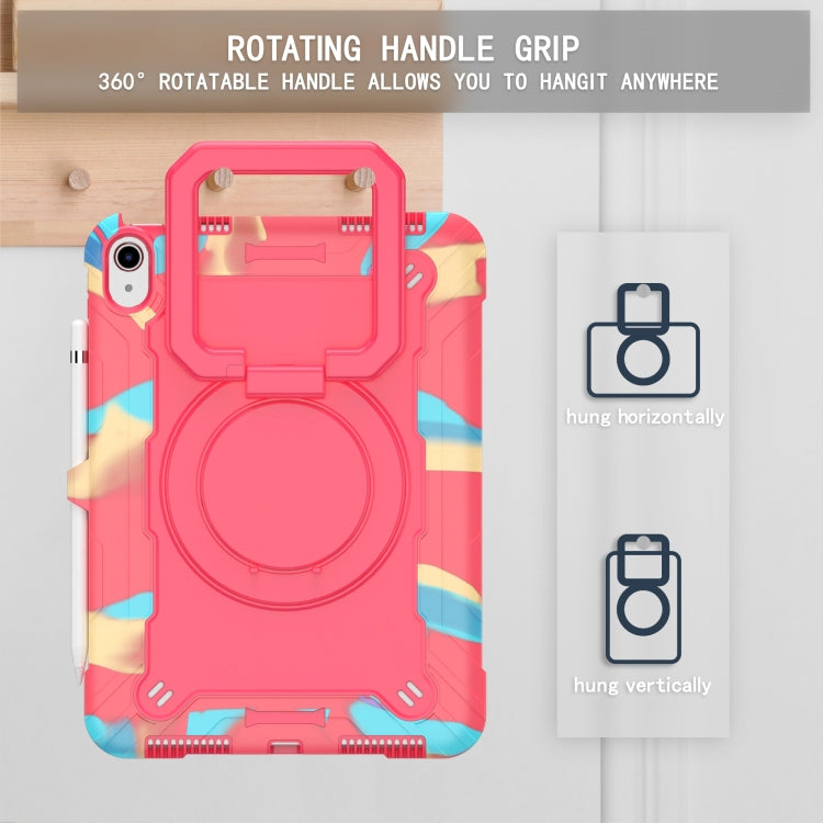 For iPad 2025 / 2022 Silicone + PC Bracelet Holder Tablet Case(Camouflage + Rose Red) - iPad 2025 / 2022 Cases by buy2fix | Online Shopping UK | buy2fix