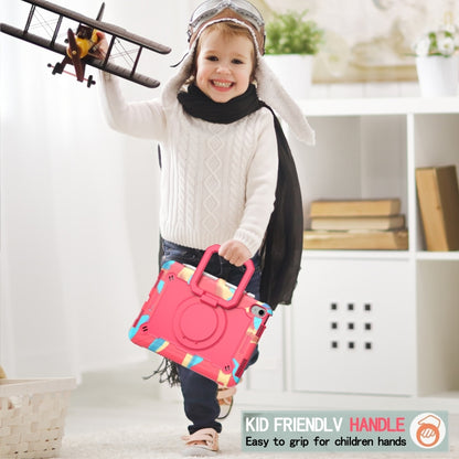 For iPad 2025 / 2022 Silicone + PC Bracelet Holder Tablet Case(Camouflage + Rose Red) - iPad 2025 / 2022 Cases by buy2fix | Online Shopping UK | buy2fix