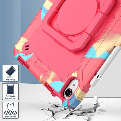 For iPad 2025 / 2022 Silicone + PC Bracelet Holder Tablet Case(Camouflage + Rose Red) - iPad 2025 / 2022 Cases by buy2fix | Online Shopping UK | buy2fix