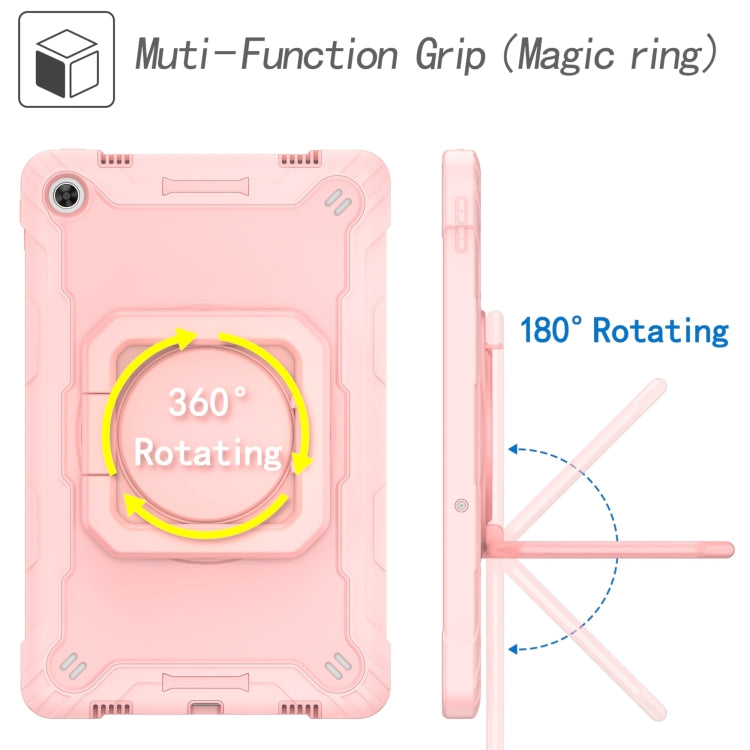 For Lenovo Tab M10 Plus 10.6 3rd Gen 2022 Silicone + PC Bracelet Holder Tablet Case(Rose Gold) - Lenovo by buy2fix | Online Shopping UK | buy2fix