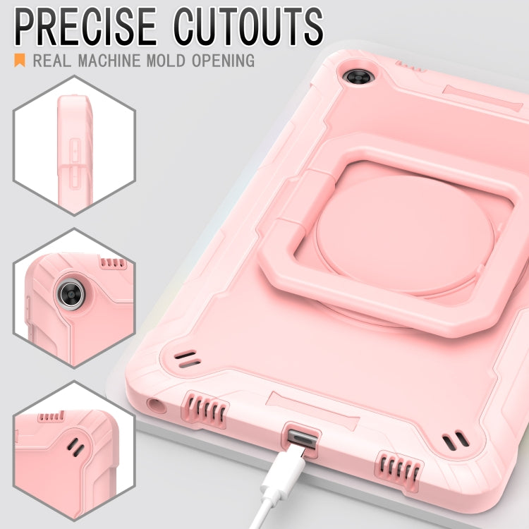 For Lenovo Tab M10 Plus 10.6 3rd Gen 2022 Silicone + PC Bracelet Holder Tablet Case(Rose Gold) - Lenovo by buy2fix | Online Shopping UK | buy2fix