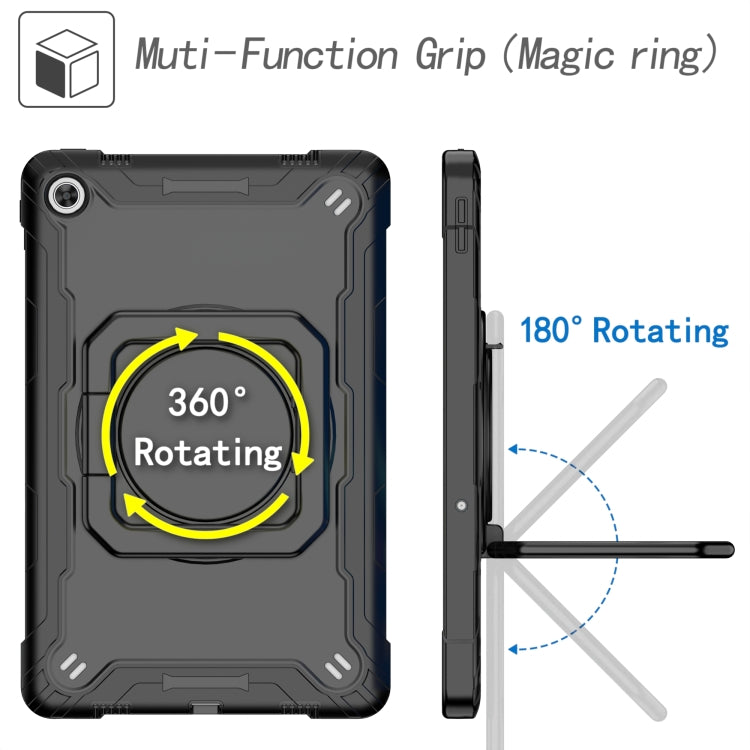 For Lenovo Tab M10 Plus 10.6 3rd Gen 2022 Silicone + PC Bracelet Holder Tablet Case(Black) - Lenovo by buy2fix | Online Shopping UK | buy2fix