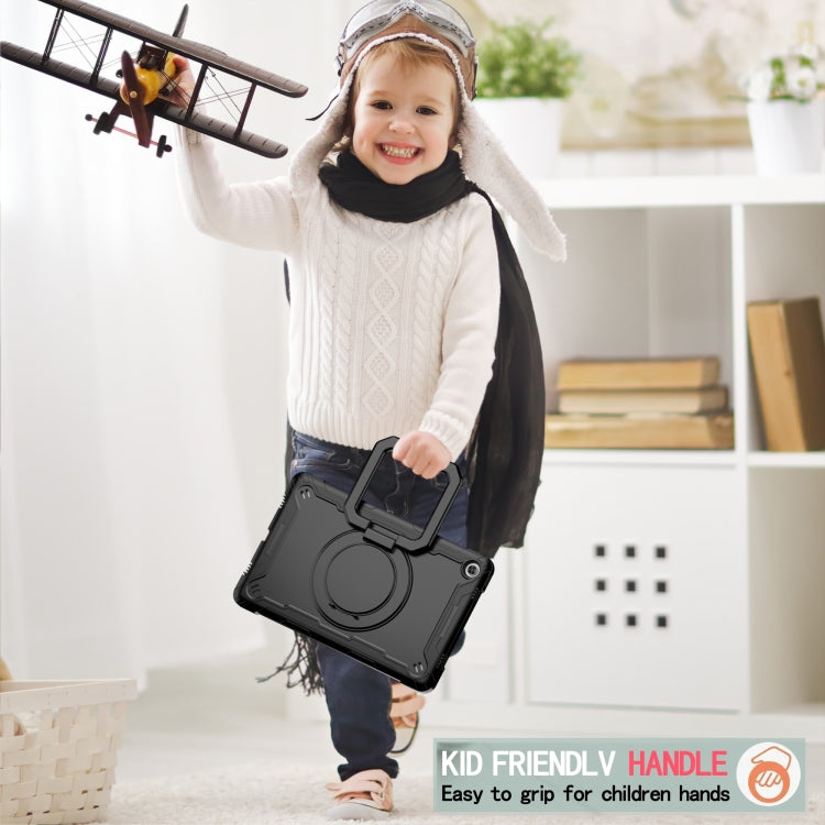 For Lenovo Tab M10 Plus 10.6 3rd Gen 2022 Silicone + PC Bracelet Holder Tablet Case(Black) - Lenovo by buy2fix | Online Shopping UK | buy2fix