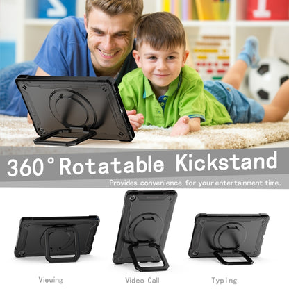 For Lenovo Tab M10 Plus 10.6 3rd Gen 2022 Silicone + PC Bracelet Holder Tablet Case(Black) - Lenovo by buy2fix | Online Shopping UK | buy2fix