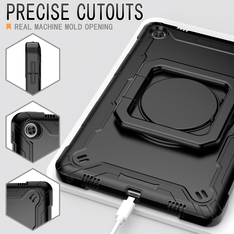 For Lenovo Tab M10 Plus 10.6 3rd Gen 2022 Silicone + PC Bracelet Holder Tablet Case(Black) - Lenovo by buy2fix | Online Shopping UK | buy2fix