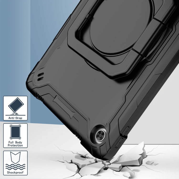 For Lenovo Tab M10 Plus 10.6 3rd Gen 2022 Silicone + PC Bracelet Holder Tablet Case(Black) - Lenovo by buy2fix | Online Shopping UK | buy2fix