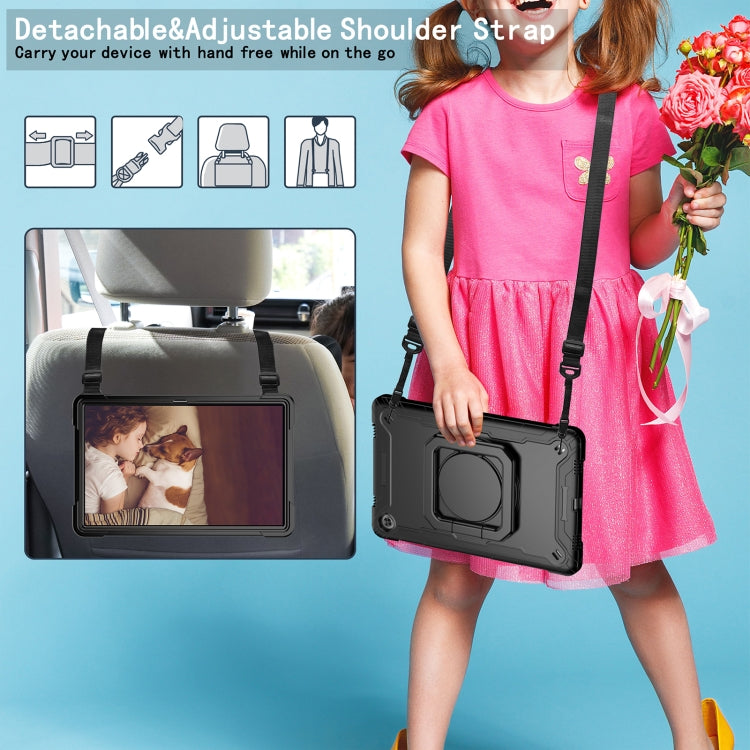 For Lenovo Tab M10 Plus 10.6 3rd Gen 2022 Silicone + PC Bracelet Holder Tablet Case(Black) - Lenovo by buy2fix | Online Shopping UK | buy2fix