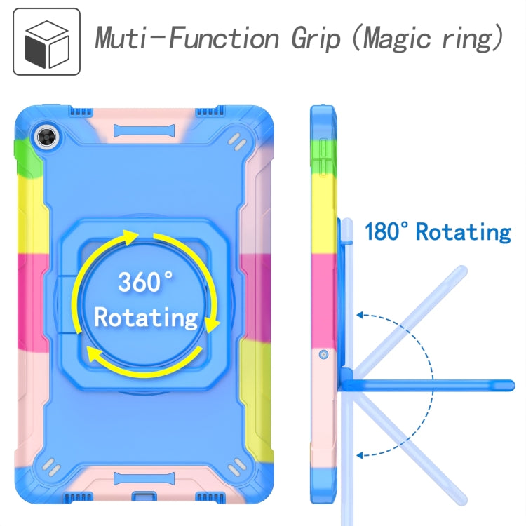 For Lenovo Tab M10 Plus 10.6 3rd Gen 2022 Silicone + PC Bracelet Holder Tablet Case(Camouflage + Blue) - Lenovo by buy2fix | Online Shopping UK | buy2fix