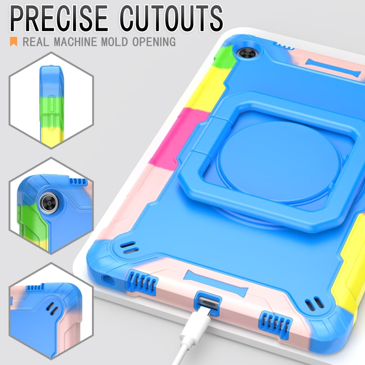 For Lenovo Tab M10 Plus 10.6 3rd Gen 2022 Silicone + PC Bracelet Holder Tablet Case(Camouflage + Blue) - Lenovo by buy2fix | Online Shopping UK | buy2fix